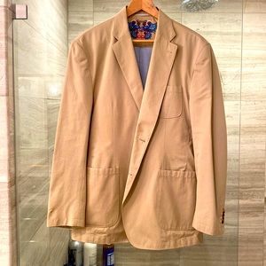 Men’s khaki Robert Graham blazer. Sized 44R